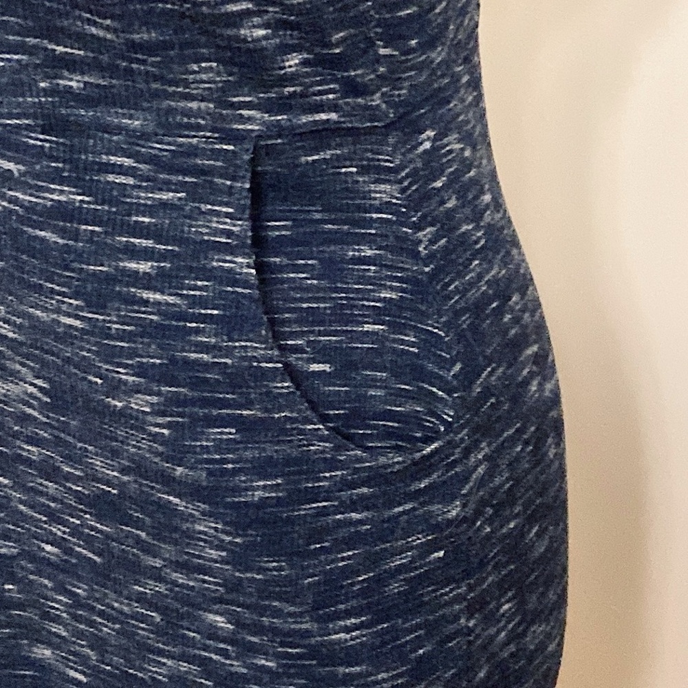 Christopher & Banks Blue White Heathered S Coastal Preppy Weekend Casual Dress - Picture 6 of 11